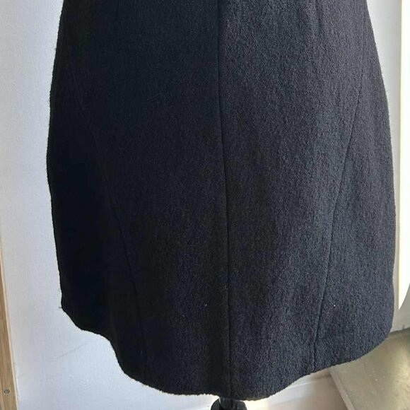 Zara Collection Black Textured Wool Mock-Neck Shift Dress with Pockets – EU L - Picture 7 of 12